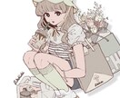 お洒落なSNSの個人使用や小説等の挿絵を制作します 動画やSNSのアイコンイラストに！ イメージ4