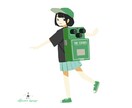 エフェクター少女描きます あなたの楽器や機材を少女イラストにします イメージ1