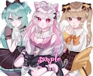最短2日！可愛く透明感ある女の子描きます 背景無料、商用、二次利用可！様々な場面でお使いください イメージ1