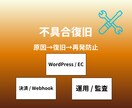 Webサービスの不具合を復旧します 原因の証跡化から再発防止まで対応 イメージ1