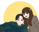手描きでおしゃれ可愛い似顔絵イラストを描きます 【カップル／家族／結婚式】先着 5名様モニター価格中！ イメージ7
