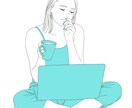 アイコンにも◎かわいい線画イラスト描きます お持ちの画像を可愛く線画イラストに起こします イメージ1