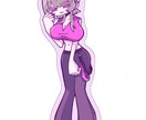 かわいいポップな絵柄で描きます アイコンやステッカーなどお好きに使って頂いて構いません！ イメージ3