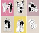 大人気＜目がテンシリーズ＞おしゃれな似顔絵描きます 実績300件超えの人気似顔絵シリーズです◎ イメージ1