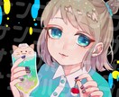 可愛いSNSアイコン描きます あなたの創作キャラ・似顔絵をちょっとダークに可愛いく描きます イメージ1