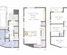 間取り図のトレースをして手書き風にします 既存の間取り図を手書き風のスタイルでトレースします。 イメージ4