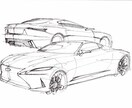 リクエストをもとに車のイラストを描きます サインペンでA4紙にスケッチします イメージ4