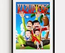 ヒロアカ　などの人気アニメの画風で似顔絵制作します お好きなアニメ、漫画の似顔絵でウェルカムボード制作！ イメージ3