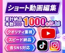 ショート動画編集｜TikTokリール広告対応します 実績多数！クオリティ重視で仕上げます！即レス・丁寧対応で安心 イメージ1