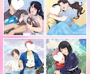 カップルイラスト・夢絵・アイコン・立ち絵描きます 表情豊かに様々な世界観を表現します！似顔絵対応も可！ イメージ3