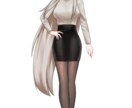 大人な女性をイメージしたイラストになります コート着脱のイラストがあります。 イメージ7