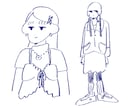 色指定可【単色】手描きのイラスト作成します 【商用可】似顔絵・SNS・チラシなどにお使いいただけます イメージ1