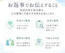 誰にも話せない悩みを3往復で整理します 専門家が、気持ちと思考の整理を丁寧にお返しします イメージ3