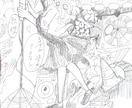 絵本の挿絵や表紙の絵を描かせていただきます モノトーンのペン画です。緻密で不思議な世界観を是非！ イメージ3