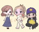 かわいいSD♡イラスト描きます ♡小物やポーズ無料でかわいいミニキャライラスト♡ イメージ1
