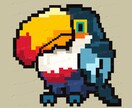 ドット風の動物を描きます ゲームキャラみたいな存在感！アイコンにどうぞ イメージ2