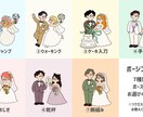 お式の世界観に合わせてお2人のイラストを作成します データ納品◎追加でペーパーアイテムの印刷もOKです！ イメージ5
