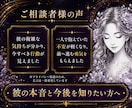 ツインレイの悩み｜彼の本音と今後を深く視ます サイレント・音信不通・既婚者の恋｜初めての方もご相談できます イメージ10