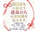 2026年運命の人の特徴を守護霊が詳しく伝えます 2,000文字の濃密霊視｜外見・性格・価値観を詳細特定 イメージ2