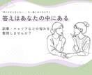 あなたの思考を一緒に整理します 答えはあなたの中にある。だから、私は聞き役になる。 イメージ1
