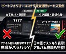 カーナビの音楽文字化けや曲順の崩れを直します SDカードを送るだけ！面倒な音楽データ・タグ整理を代行します イメージ1