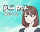 親への悩みや不満 溜まった思いを優しく受け止めます 親子関係の言えない 溜まった想い・過干渉・関係が希薄・抑圧的 イメージ1