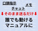 散乱した指示を現役本部長がマニュアル化します 口頭・チャットの指示を整理し、現場が動ける手順書へ構造化。 イメージ1