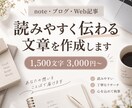 note・ブログ・Web記事を丁寧に執筆します あなたの想いを、読みやすく伝わる文章にします イメージ1