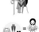 女性向け商業1Cイラスト、1枚から承ります かわいい・おしゃれ・スタイリッシュ イメージ2