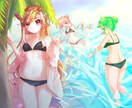 全身イラスト描きます 背景透過、ポージング指定自由でキャラクターのイラスト描きます イメージ2