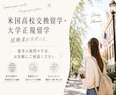 米国高校・大学留学の疑問・不安にお答えします 高校・大学留学〜現地就労経験。出発前から帰国後までご相談を。 イメージ1