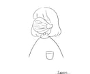 おしゃれかつ可愛らしいイラストを描きます Instagramのアイコンなどにおすすめです！ イメージ6