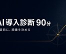 90分でAI導入の優先順位を診断します 技術相談ではなく、業務と営業導線の見立てです。 イメージ1