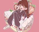 デフォルメテイストでイラスト制作いたします 今風エモめの絵柄で、SNSアイコンから背景まで描きます！ イメージ6