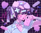 目を引くイラスト制作します グッズ用✩動画内イラスト✩サムネイル✩IRIAM立ち絵…　等 イメージ1
