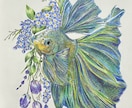 2枠限定!色鉛筆で幻想的な動物画を制作します 透明感ある美術館のような一点物アート イメージ1