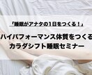 オンライン睡眠セミナー(動画＆PDF)で提供します リニューアル！動画で配信！ハイパフォーマンス体質を作る睡眠 イメージ1