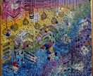 ミニ色紙サイズの絵画を作成します 世界に１つだけ！独創的でカワイイ、特別な作品です！ イメージ1