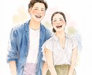 上品でオシャレな似顔絵ウェルカムボードを作成します 背景/文字入れ/構図など幅広い要望に対応♥お急ぎも可◎ イメージ6