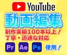 YouTube動画を丁寧・迅速に編集いたします 丁寧・迅速な動画編集で、視聴者に伝わる動画へ仕上げます。 イメージ1
