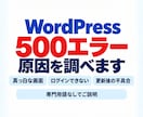 WordPressの500エラーの原因を調べます 修正担当者にも渡せる調査報告書。症状からご相談ください イメージ1