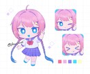 かわいいミニキャライラストを制作します あなたのオリジナルキャラクターをかわいく魅せます イメージ2