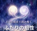 6つの視点で読み解く、2人の相性をお伝えします 生年月日だけで、2人の本質的な相性を読み解きます イメージ1