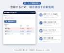 競合サイトの価格を毎朝自動でチェックします 買切だから月額0円。価格変動を色分け表示 イメージ3