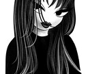 キュートでダークな白黒イラスト描きます 他にはない作風で目を引くイラストを制作します イメージ8