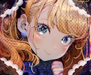 きらめくラメ感のあるイラストをお描きします 複数枚から構図を選べます。華やかで目を引く一枚に。 イメージ4