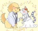 かわいい動物･ペット×ファッションイラスト描きます 動物に小物やお菓子を着飾ります☆好きな生き物 イメージ2