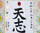 命名書「ベーシック」」気品溢れる命名書お書きします 書命名書「クラシック」色紙大楷書で書く、気品溢れる命名書 イメージ2