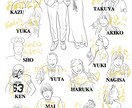 胸位までの似顔絵入り結婚証明書描きます オシャレな線画＊オプションで全データお渡し！席札などにも イメージ2