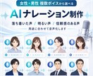 自然で聞きやすいAIナレーション音声を作成します YouTube・教材・商品紹介向け｜複数ボイス｜商用利用込み イメージ1